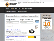 Tablet Screenshot of constructionequipmentjobs.com